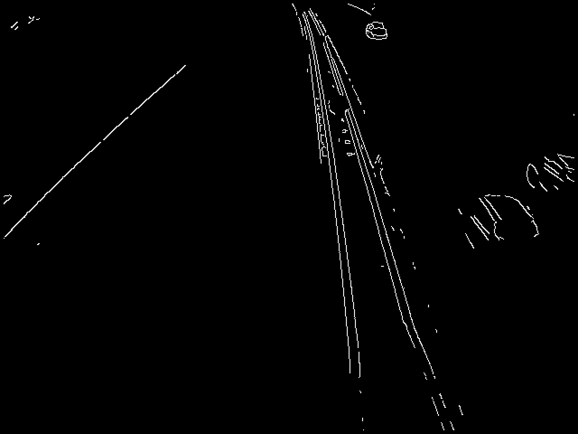 Edge detection output, edges only